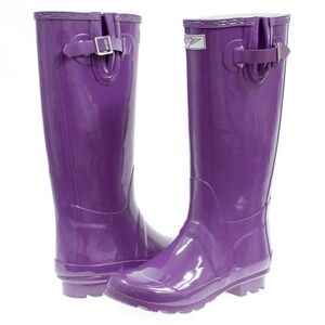 Women's Rainboots, Rubber Tall Classic Rain Boots, #3106, Purple